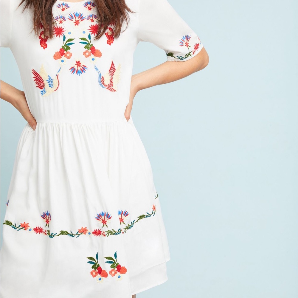 Anthropologie Drop Waist Dress